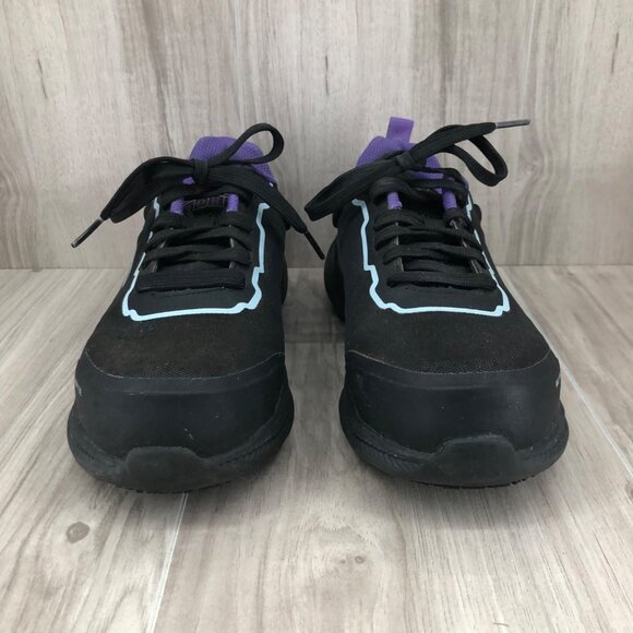 Skecher Composite Toe Work Shoes Womens 7 Black Lace Up Slip Resistant Shoes - Picture 6 of 11